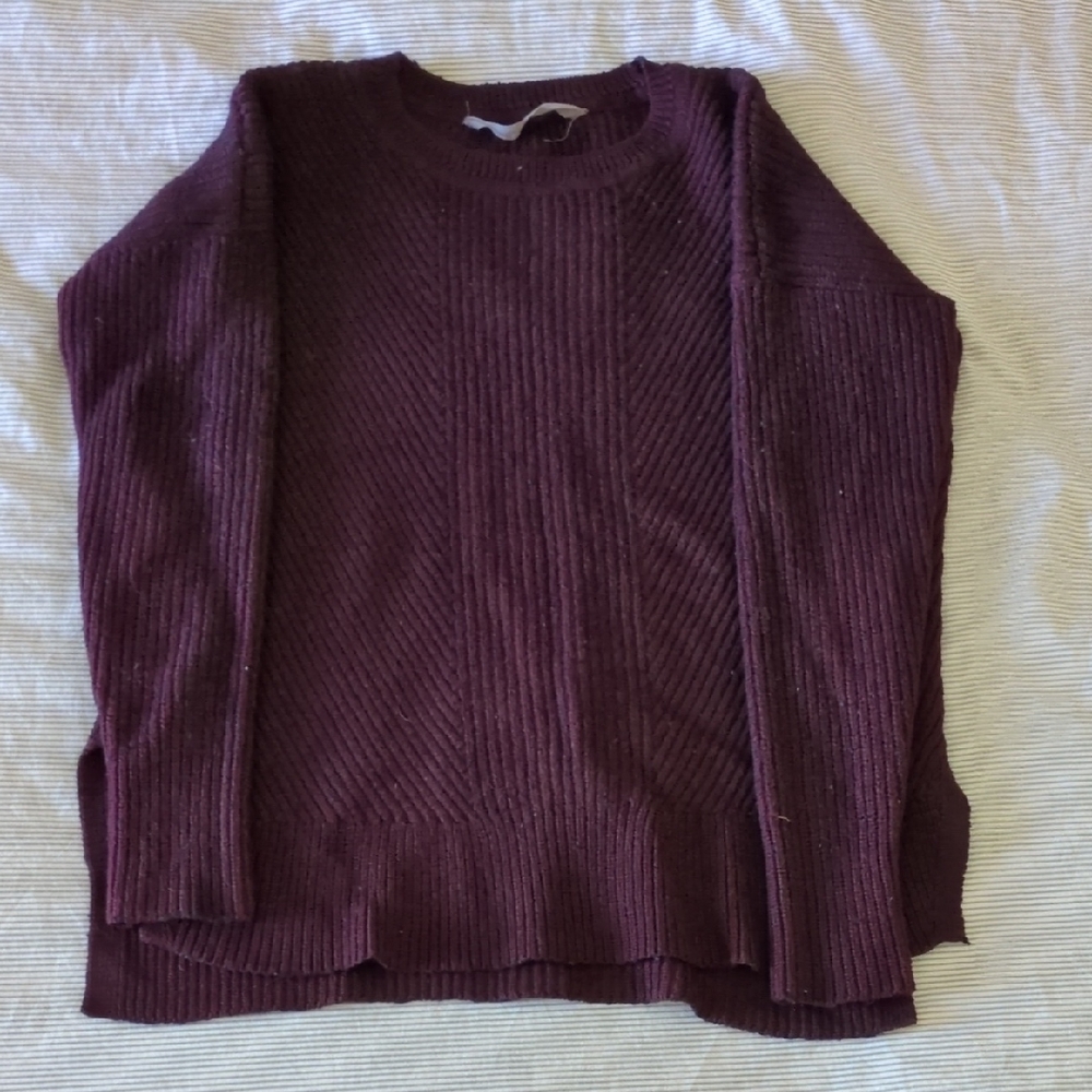 Athleta Rich Plum Crew Neck Sweater